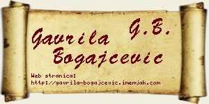 Gavrila Bogajčević vizit kartica
